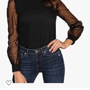 Adorable pearl long sleeve